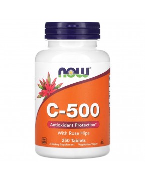 NOW Foods, C-500 с шиповником, 250 таблеток NOW Foods, C-500 с шиповником, 250 таблеток
